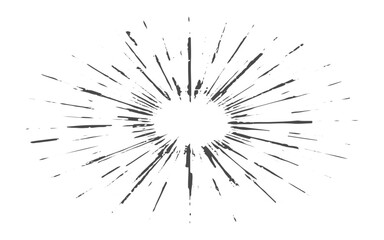 Explosive burst of dark ink splatters radiating outwards from a bright center abstract background