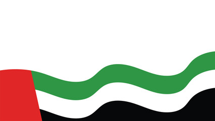 Abstract Wavy Design with Uae Flag Colors