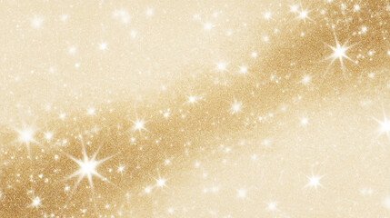 金色の星とラメが散りばめられたキラキラ背景
