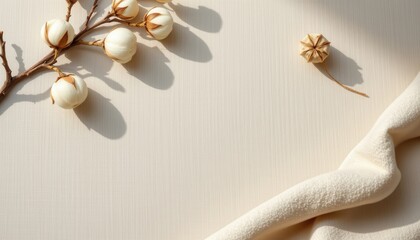 Obraz premium warm cotton grey 75: a linen ash tone tone with powder textile matte finish, lit by gentle golden hour glow, accented with subtle cotton thread hints. composition: minimalist open whitespace