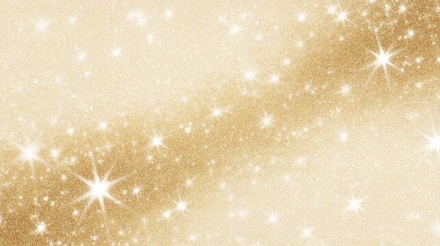 金色の星とラメが散りばめられたキラキラ背景
