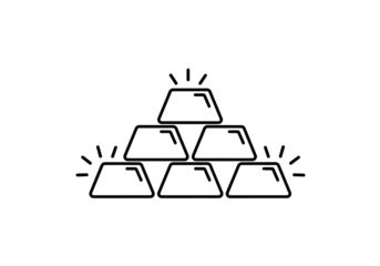 Stack of gold bars isolated PNG, wealth and prosperity concept for finance, investment, and treasure themes on transparent background