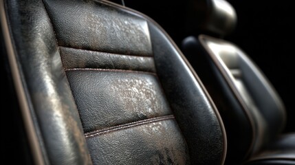 Obraz premium Worn car seats