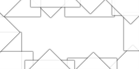 Abstract vector background for a mail envelope icon illustration showing communication and business correspondence. Abstract industrial Design random lines black on white background, Paper geometric