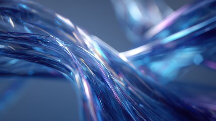 Futuristic blue glow background featuring tubular neon lines with depth