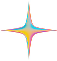 Obraz premium y2k holographic rendering