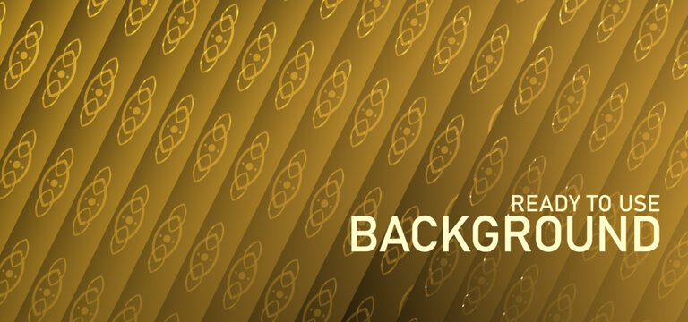 Luxury golden ornamental pattern background with vertical stripes, ready to use for elegant events