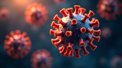 Coronavirus Microscopic 3D Render