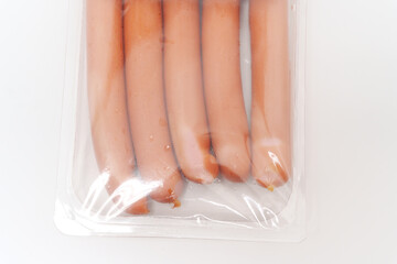 Fototapeta premium Fresh sausages ready for cooking and enjoying at home