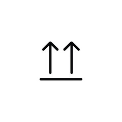 Minimalist Dual Upward Arrows Vector Icon