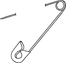 safety pin icon simple illustration design