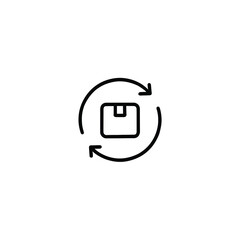 Package Return Cycle Loop Vector Icon