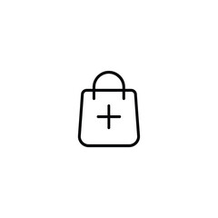 Shopping Bag Add Plus Vector Icon