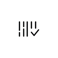 Verified Data Pattern Checkmark Vector Icon