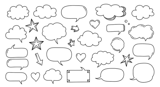 A diverse collection of hand-drawn doodle arrows pointing in various directions. Sketchy directional symbols and pointers isolated on a white background