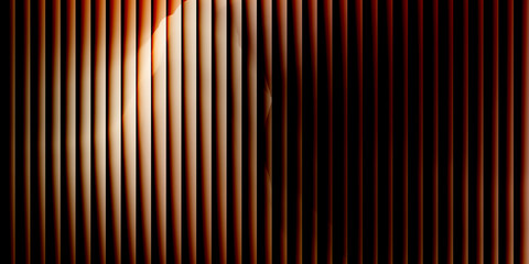 Abstract Window Blinds with Light Streaming Creating Patterns and Shadows