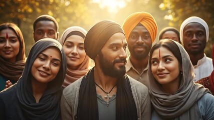 Diverse Faces of Faith A Portrait of Unity and Harmony.