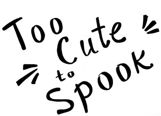 Black and white hand-drawn brush lettering design with the phrase 