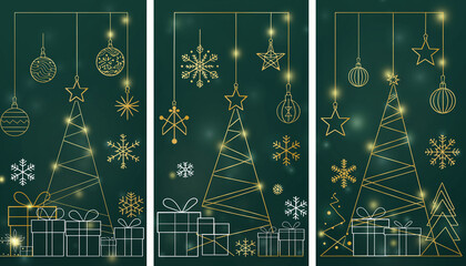 christmas background with christmas tree