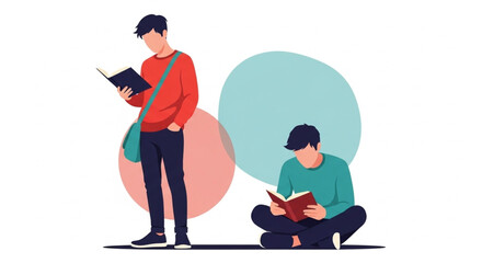 Engaging students immersed in books, perfect for educational content, promoting literacy, or showcasing student life in schools and universities