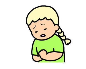 がっかりする　金髪の女の子