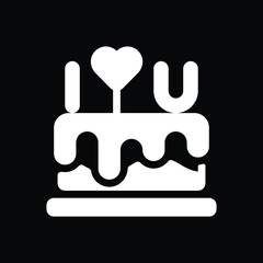 Valentine I Love You Cake Icon