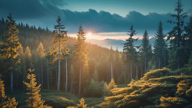 Dramatic Time-Lapse in a Mystic Spruce Forest