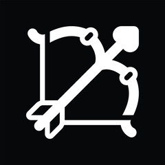 Valentine Cupid Bow and Arrow Icon