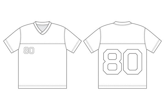 v neck sports jersey template and cad drawing mockup.
