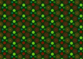 colorful seamless pattern with decorative flowers background design