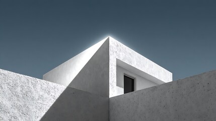 Minimal Architectural Surface with Crisp Geometric Shadow Forming a Modern Business Presentation Background and Clean Analytics Dashboard Layout for Corporate Marketing Templates