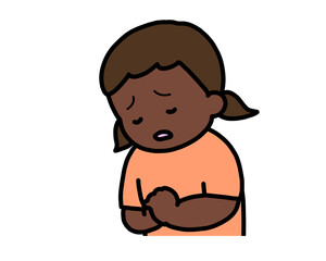 がっかりする　黒人の女の子