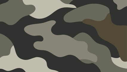 Abstract camouflage pattern with wavy shapes design