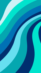 Abstract flowing blue shades curved lines pattern