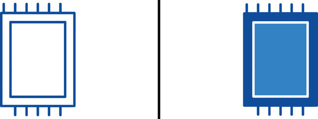 Contrast of Digital Processors: A detailed illustration showcasing two distinct digital processor designs, symbolizing the intricacies of technology