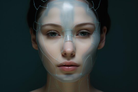 Futuristic cosmetic procedure enhancing beauty and skincare technology - Powered by Adobe