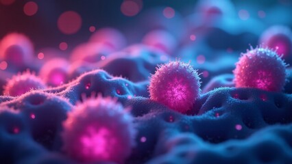 Luminous Microscopic Cells on Textured Surface