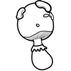 Minimalist Line black  Drawing of a Winter Christmas, Elegant Design, Cute hand drawn.