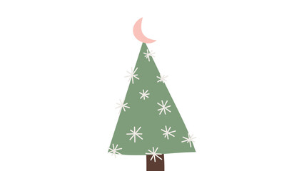 christmas tree on transparent background