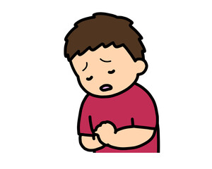 がっかりする　アジア人の男の子