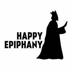 Happy Epiphany Day Template, Flat Cartoon Illustration, with Los Reyes Magos, Christian Celebration for Faith in the Divinity of Jesus Since His Coming to the World. Cartoon vector illustration templa