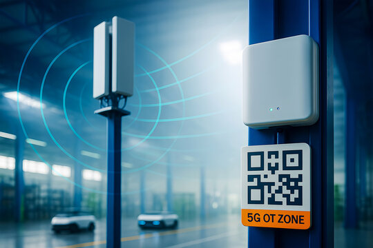 5G network sensor in a smart factory for IoT automation