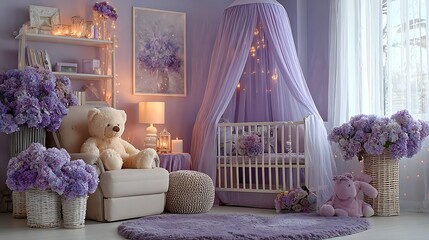 cute interior design of children bedchamber