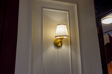 Cozy house exterior with wooden casement window and white wall rendering,Large estate home building Window Frame,minimal home concept.