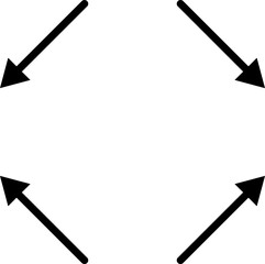 Linear arrow icons set with directional symbols for decision making. Way direction arrow. 