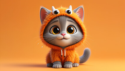 cute little baby cat with cute expressions, Generative AI