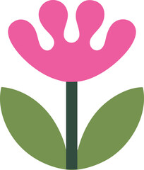 Abstract Floral Vector Set – Minimal Geometric Flowers