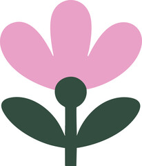 Abstract Floral Vector Set – Minimal Geometric Flowers