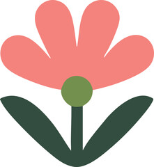 Abstract Floral Vector Set – Minimal Geometric Flowers