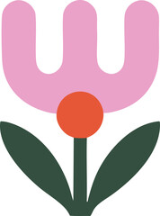 Abstract Floral Vector Set – Minimal Geometric Flowers